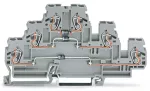 Złączka do zabudowy elementów 3-piętrowe, szara 870-596/281-674