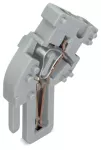 Moduł wewnętrzny 1-przewodowe gniazdo konstrukcja kątowa, CAGE CLAMP®, 4mm2, szary