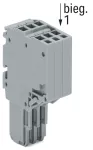 2-przewodowe gniazdo Push-in CAGE CLAMP®, szara 2020-206
