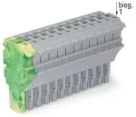 1-przewodowe gniazdo Push-in CAGE CLAMP®, żłt-ziel/szary 2022-113/000-037