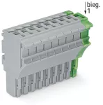 1-przewodowe gniazdo Push-in CAGE CLAMP®, szary/żółto-zielony 2022-111/000-036