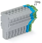 1-przewodowe gniazdo Push-in CAGE CLAMP®, szary/niebieski/żółto-zielony 2022-110/000-038
