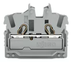 2-przewodowa złączka przelotowa mini; Z otworem montażowym 2,5 mm², szara 2052-321