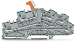 Piętrowa złączka instalacyjna z otworem montażowym 2,5 mm², szara 2003-6641