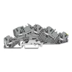 Piętrowa złączka instalacyjna z otworem montażowym 4 mm², szara 2005-7645
