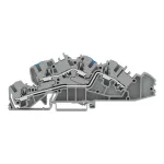 Piętrowa złączka instalacyjna z otworem montażowym 4 mm², szara 2005-7649
