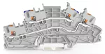 Piętrowa złączka instalacyjna; z przyciskiem; 2,5 mm²; N/L; Push-in CAGE CLAMP®; 2,50 mm²; szara 2203-6649