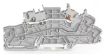 Piętrowa złączka instalacyjna; z otworami montażowymi i przyciskami; 2,5 mm²; L; Push-in CAGE CLAMP®; 2,50 mm²; szara 2203-6550