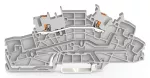 Piętrowa złączka instalacyjna; z przyciskiem; 2,5 mm²; L; Push-in CAGE CLAMP®; 2,50 mm²; szara 2203-6650