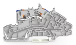 Piętrowa złączka instalacyjna; z przyciskiem; 2,5 mm²; N; Push-in CAGE CLAMP®; 2,50 mm²; szara 2203-7651