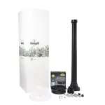 Oprawa ogrodowa Solar JOSEPHA Fumagalli Moduł LED z czujnikiem ruchu PIR 4K 280lm CLEAR REFL 800 mm IP 55 czarny / tworzywo sztuczne
