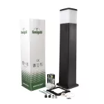 Oprawa ogrodowa VIRGILIO OPAL Fumagalli E27 A60 LED CCT 11W 3000K/4000K/6500K SET 800 mm IP55 230V czarny / tworzywo sztuczne