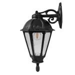 Oprawa elewacyjna kinkiet BISSO/SALEM CLEAR Fumagalli E27 wys.500 mm, szer.315 mm IP55 230V czarny / tworzywo sztuczne