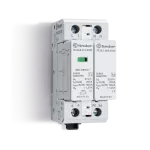 Ogranicznik przepięć SPD Typ 2 (1 warystor + iskiernik). Max275/255V AC/DC, max prąd wyładowczy 40kA, napięciowy poziom ochrony 1.35/1,5kV, czas zadziałania 25/100ns. Wbudowany zestyk sygnalizacyjny