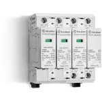 Ogranicznik przepięć SPD Typ 2 (3 warystory + iskiernik). Max 275/255V AC/DC, max prąd wyładowczy 40kA, napięciowy poziom ochrony 1,35/1,5kV, czas zadziałania 25/100ns. Wbudowany zestyk sygnalizacyjny