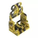 Adapter montażowy z odciążeniem przewodów do złączek 10-przewodowych seria 221, 4 mm², ciemnoszary-żółty