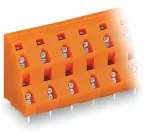 2-piętrowa złączka do płytek drukowanych 2,5 mm² RM 10,16 mm 8-bieg, pomarańczowa 736-804