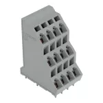 3-piętrowa złączka do płytek drukowanych 2,5 mm² RM 5 mm 24-bieg, szara 737-108