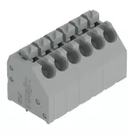 Złączka do płytek drukowanych przycisk 1,5 mm² RM 3,5 mm 6-bieg, szara 250-206