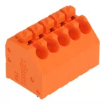 Złączka do płytek drukowanych przycisk 1,5 mm² RM 3,5 mm 5-bieg, pomarańczowa 250-205/000-012