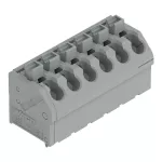 Złączka do płytek drukowanych przycisk 1,5 mm² RM 5 mm 6-bieg, szara 250-506