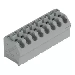 Złączka do płytek drukowanych przycisk 1,5 mm² RM 5 mm 8-bieg, szara