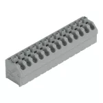 Złączka do płytek drukowanych przycisk 1,5 mm² RM 5 mm 13-bieg, szara