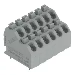 2-piętrowa złączka do płytek drukowanych przycisk 1,5 mm² RM 5 mm 12-bieg, szary agatowy
