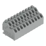 2-piętrowa złączka do płytek drukowanych przycisk 1,5 mm² RM 5 mm 20-bieg, szary agatowy