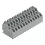 2-piętrowa złączka do płytek drukowanych przycisk 1,5 mm² RM 5 mm 24-bieg, szary agatowy