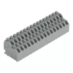 2-piętrowa złączka do płytek drukowanych przycisk 1,5 mm² RM 5 mm 32-bieg, szary agatowy