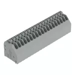 Złączka do płytek drukowanych przycisk 0,5 mm² RM 2,5 mm 19-bieg, szara