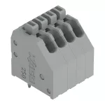 Złączka do płytek drukowanych przycisk 0,5 mm² RM 2,54 mm 4-bieg, szara