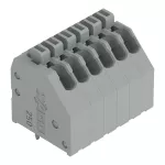 Złączka do płytek drukowanych przycisk 0,5 mm² RM 2,54 mm 6-bieg, szara