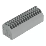 Złączka do płytek drukowanych przycisk 0,5 mm² RM 2,54 mm 15-bieg, szara