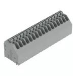 Złączka do płytek drukowanych przycisk 0,5 mm² RM 2,54 mm 17-bieg, szara