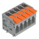 Złączka do płytek drukowanych dźwignia 4 mm² RM 5 mm 5-bieg, szara 2604-1105