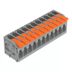 Złącze do PCB dźwignia 4 mm² raster 5 mm 11-bieg., szary