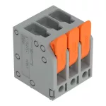 Złączka do płytek drukowanych dźwignia 4 mm² RM 5 mm 3-bieg, szara 2604-3103