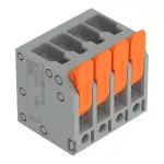 Złączka do płytek drukowanych dźwignia 4 mm² RM 5 mm 4-bieg, szara 2604-3104