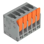 Złączka do płytek drukowanych dźwignia 4 mm² RM 5 mm 5-bieg, szara 2604-3105
