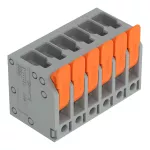 Złącze do PCB dźwignia 4 mm² raster 5 mm 6-bieg., szary