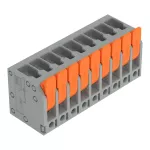 Złącze do PCB dźwignia 4 mm² raster 5 mm 9-bieg., szary