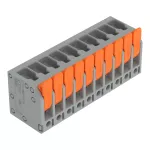 Złącze do PCB dźwignia 4 mm² raster 5 mm 10-bieg., szary
