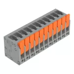 Złącze do PCB dźwignia 4 mm² raster 5 mm 11-bieg., szary