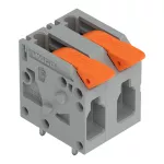 Złączka do płytek drukowanych dźwignia 4 mm² RM 7,5 mm 2-bieg, szara 2604-1302