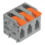 Złączka do płytek drukowanych dźwignia 4 mm² RM 7,5 mm 3-bieg, szara 2604-1303