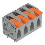 Złączka do płytek drukowanych dźwignia 4 mm² RM 7,5 mm 4-bieg, szara 2604-1304