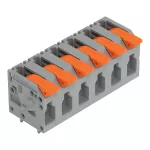 Złączka do płytek drukowanych dźwignia 4 mm² RM 7,5 mm 6-bieg, szara 2604-1306