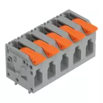 Złączka do płytek drukowanych dźwignia 4 mm² RM 7,5 mm 3-bieg, szara 2604-1303/000-016